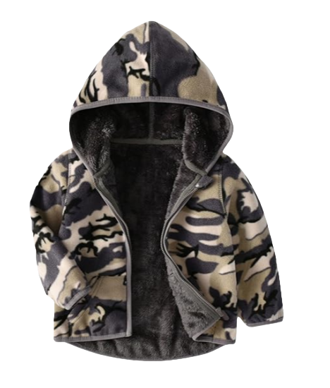 Khaki Camo Fleece Hoodie