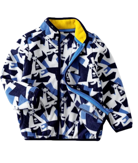 Blue Doodle Fleece Jacket