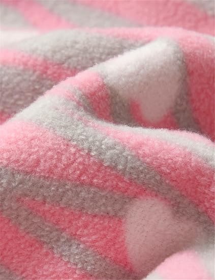 Pink Leopard Heart Fleece Hoodie