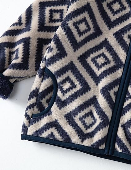 Navy Diamond Fleece Hoodie