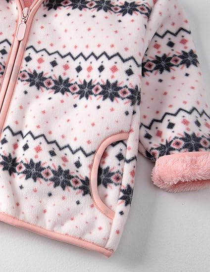 Fair Isle White Fleece Hoodie