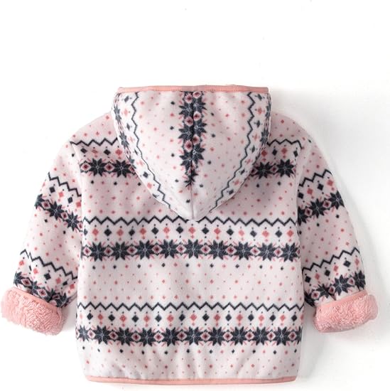 Fair Isle White Fleece Hoodie