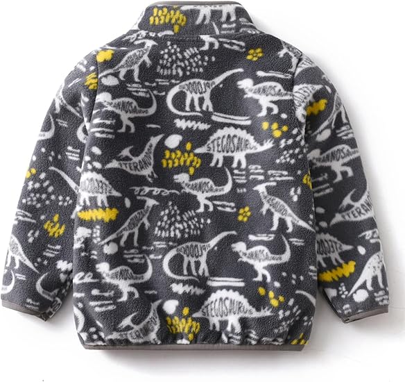 Dinosaur Gray Fleece Jacket