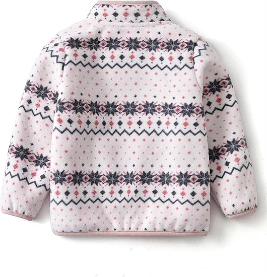 Fair Isle White Fleece Jacket