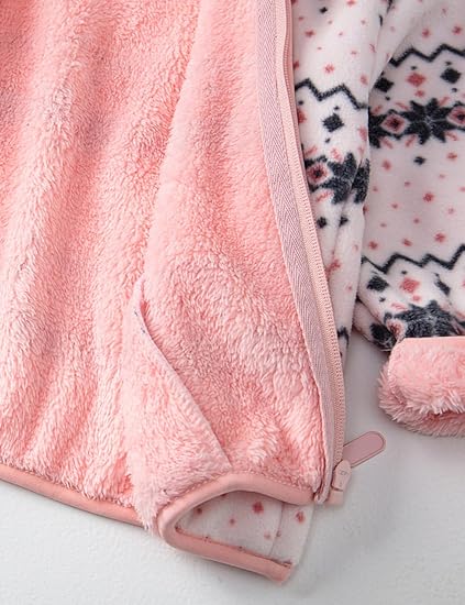 Fair Isle White Fleece Hoodie