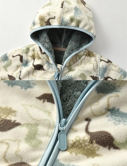 Fair Isle White Fleece Hoodie