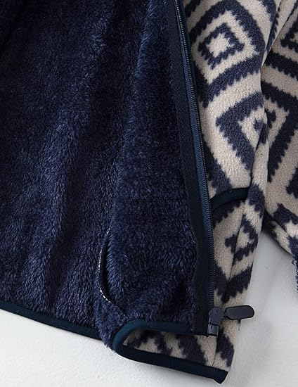 Navy Diamond Fleece Hoodie