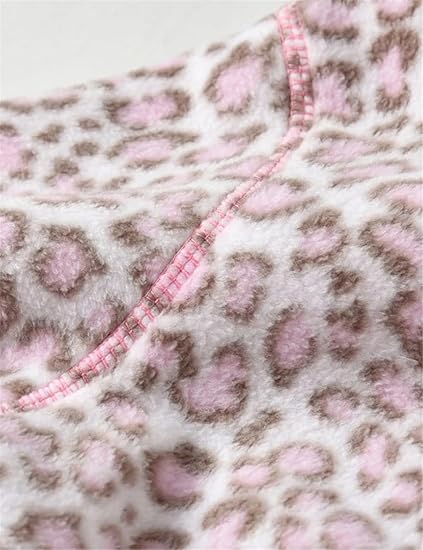 Pink Leopard Fleece Hoodie