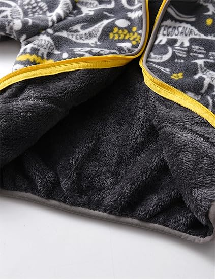 Dinosaur Gray Fleece Jacket