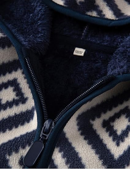 Navy Diamond Fleece Hoodie