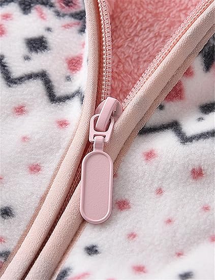 Fair Isle White Fleece Jacket