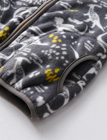 Dinosaur Gray Fleece Jacket