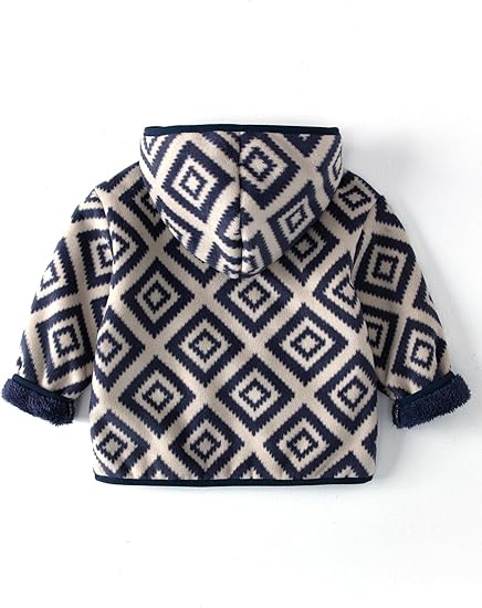 Navy Diamond Fleece Hoodie